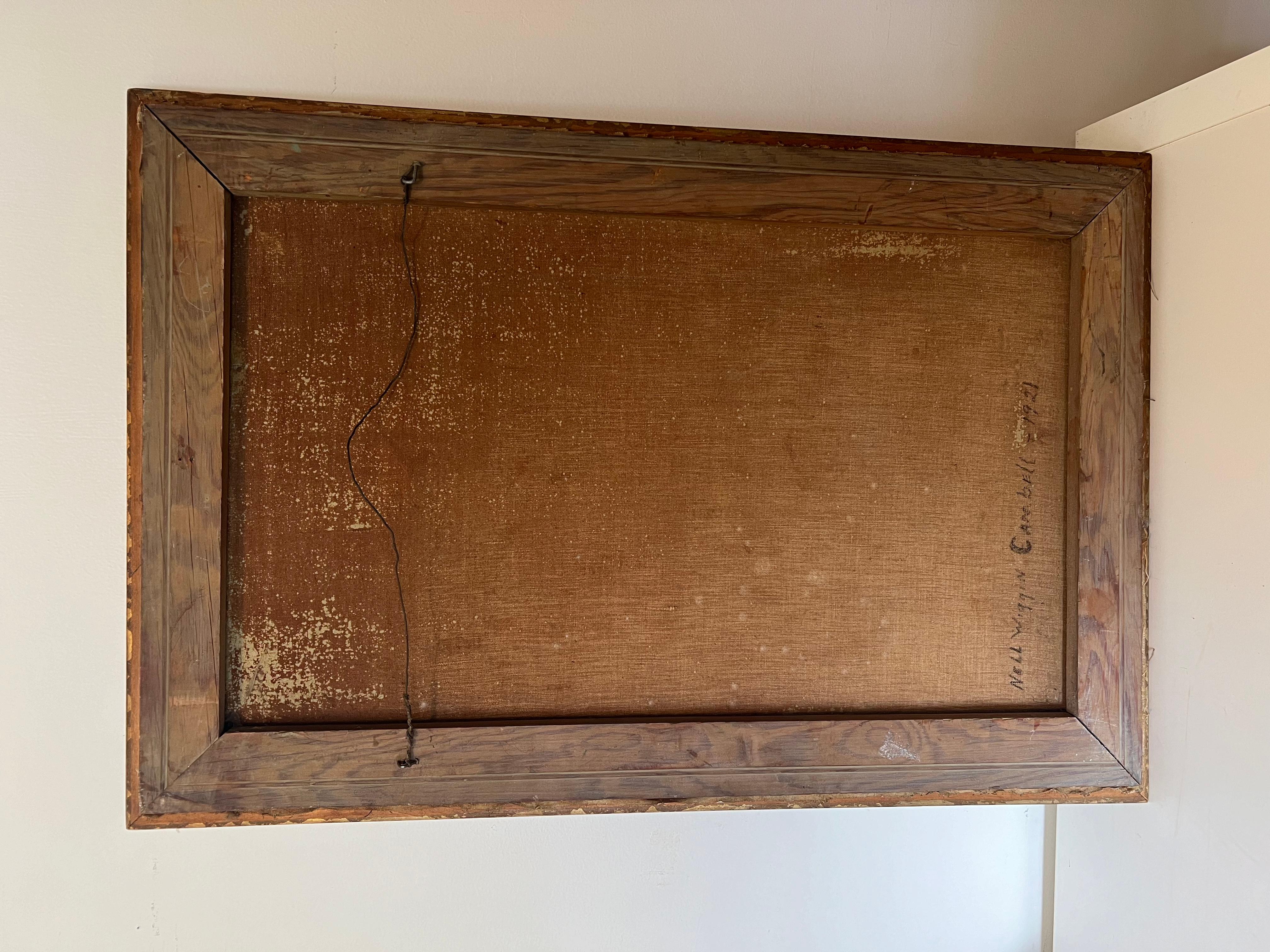 Vintage Signed Framed Scenic 1921 Painting. For Sale 2