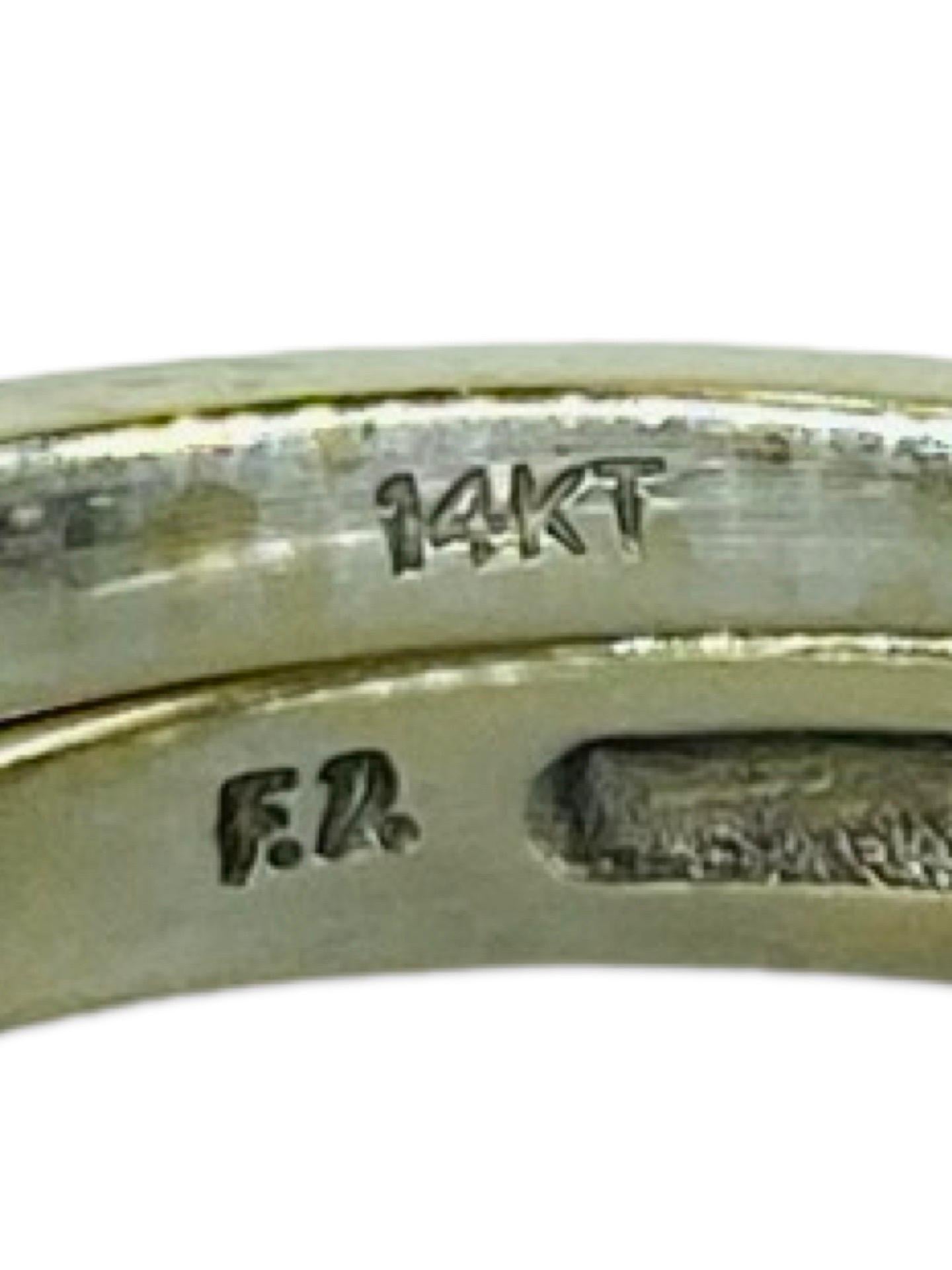 Vintage Signed GIA Certified 0.50 Carat E/VS2 Diamond Center Engagement Ring Set For Sale 7