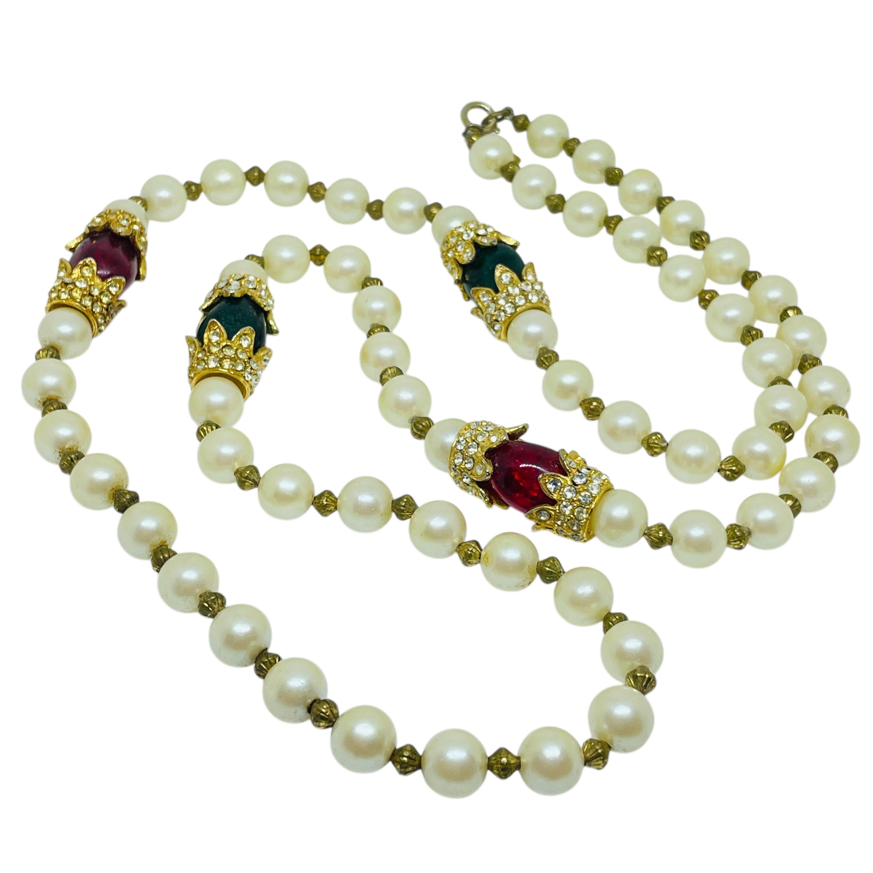 Vintage signiert Gold-Emaille-Designer-Ohrringe
