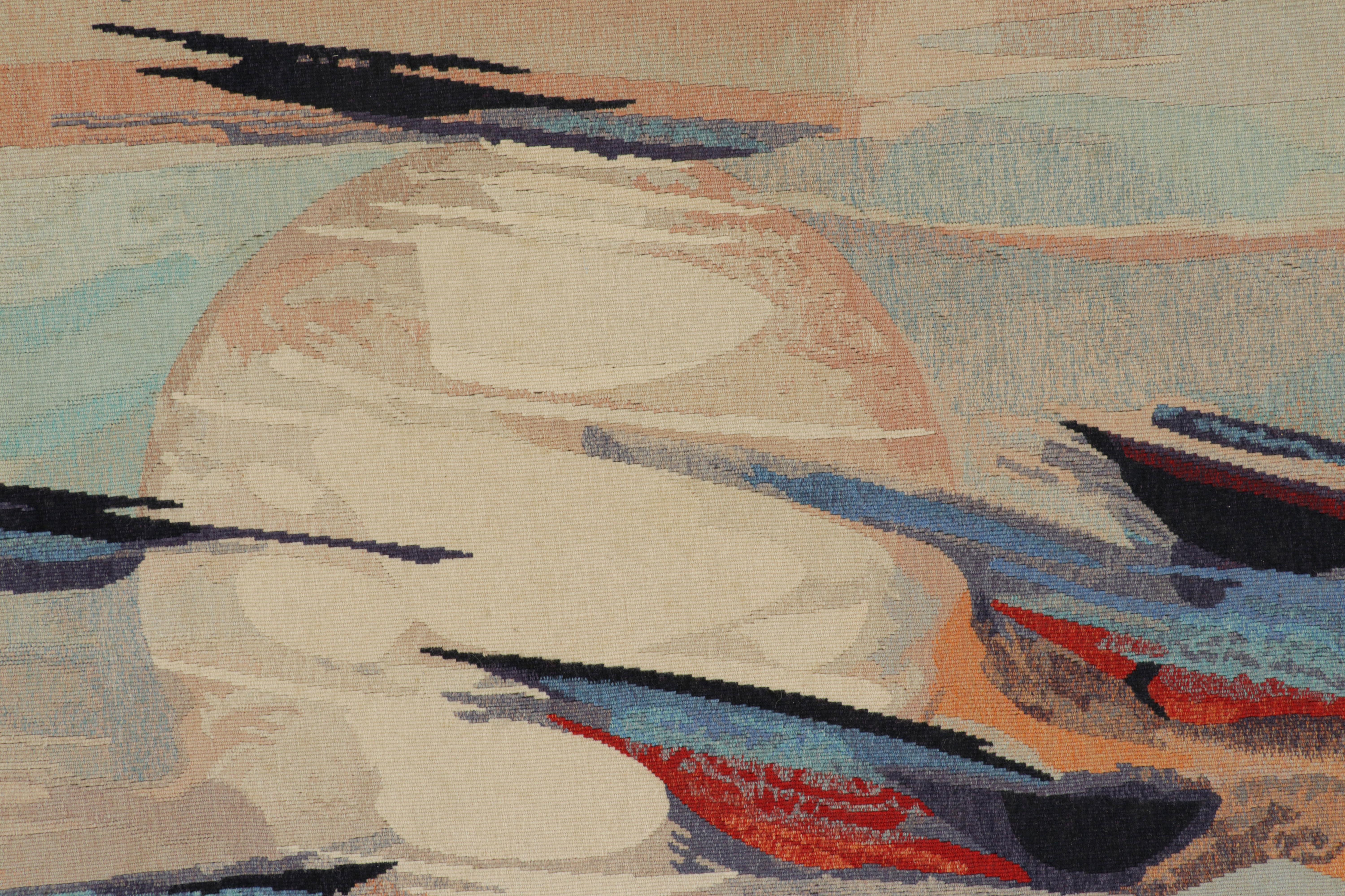 Fine XX secolo Vintage firmato Jean-Michel Lartigaud Arazzo di Aubusson 
