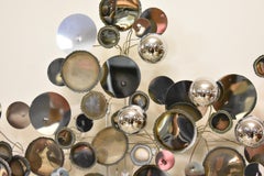 Vintage Signed Jere Chrome Raindrops Wall Sculpture 64"