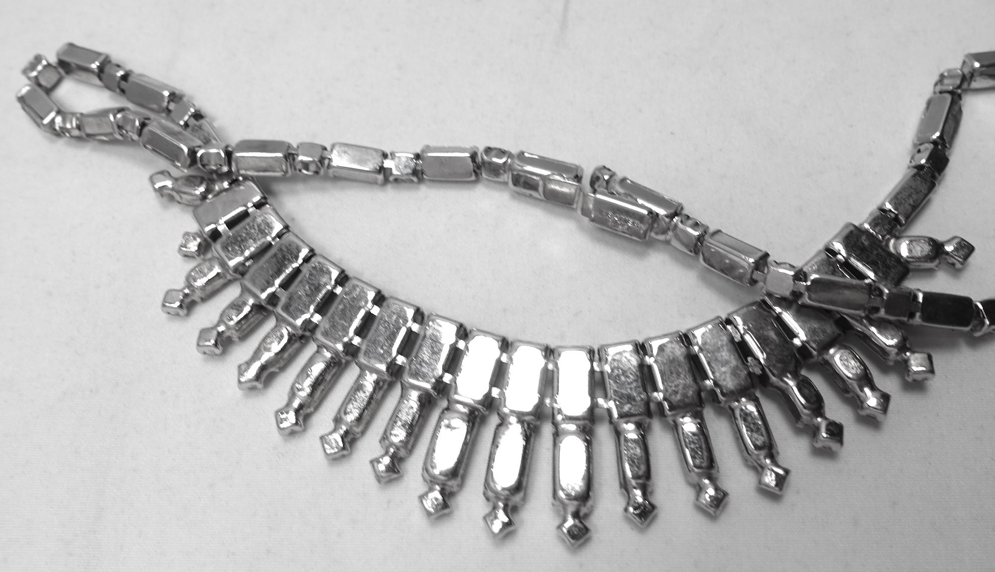 Women's Vintage Signed Kramer Crystal Necklace For Sale