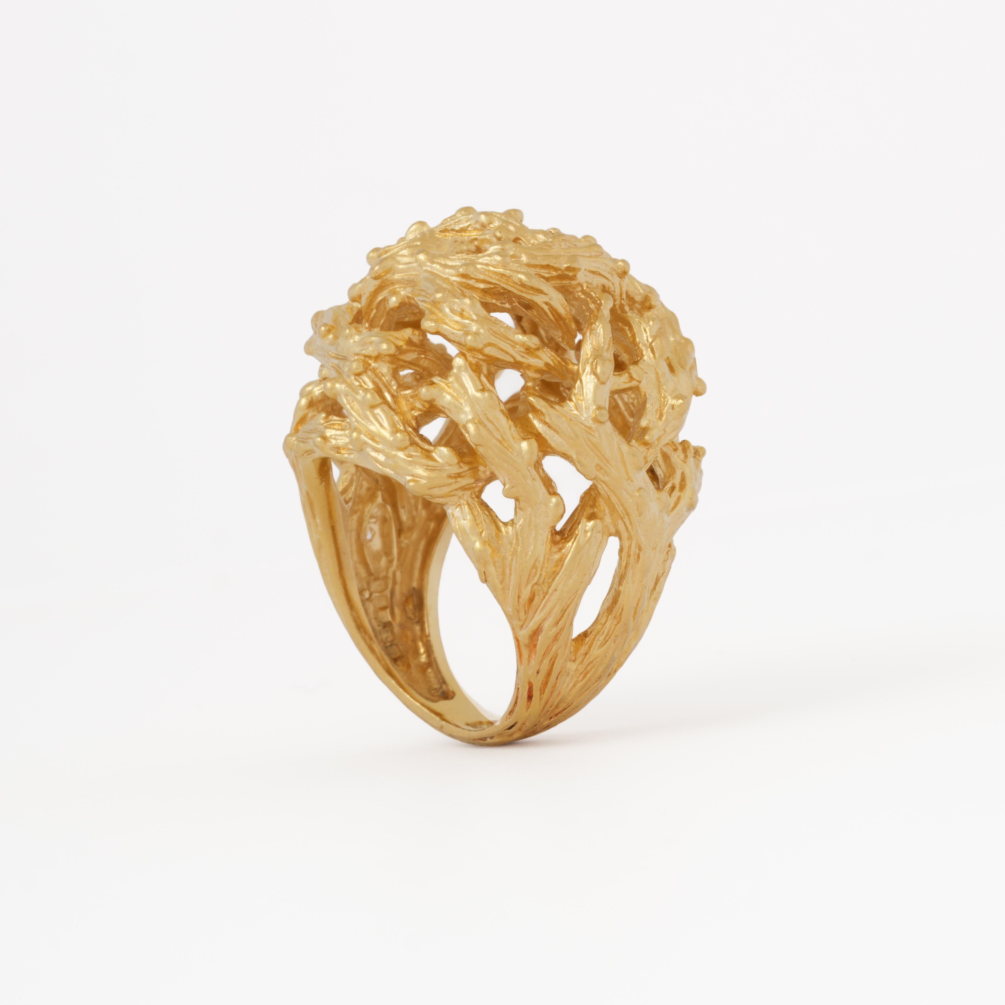 Vintage Signé Kutchinsky Or Jaune 18k Bague 