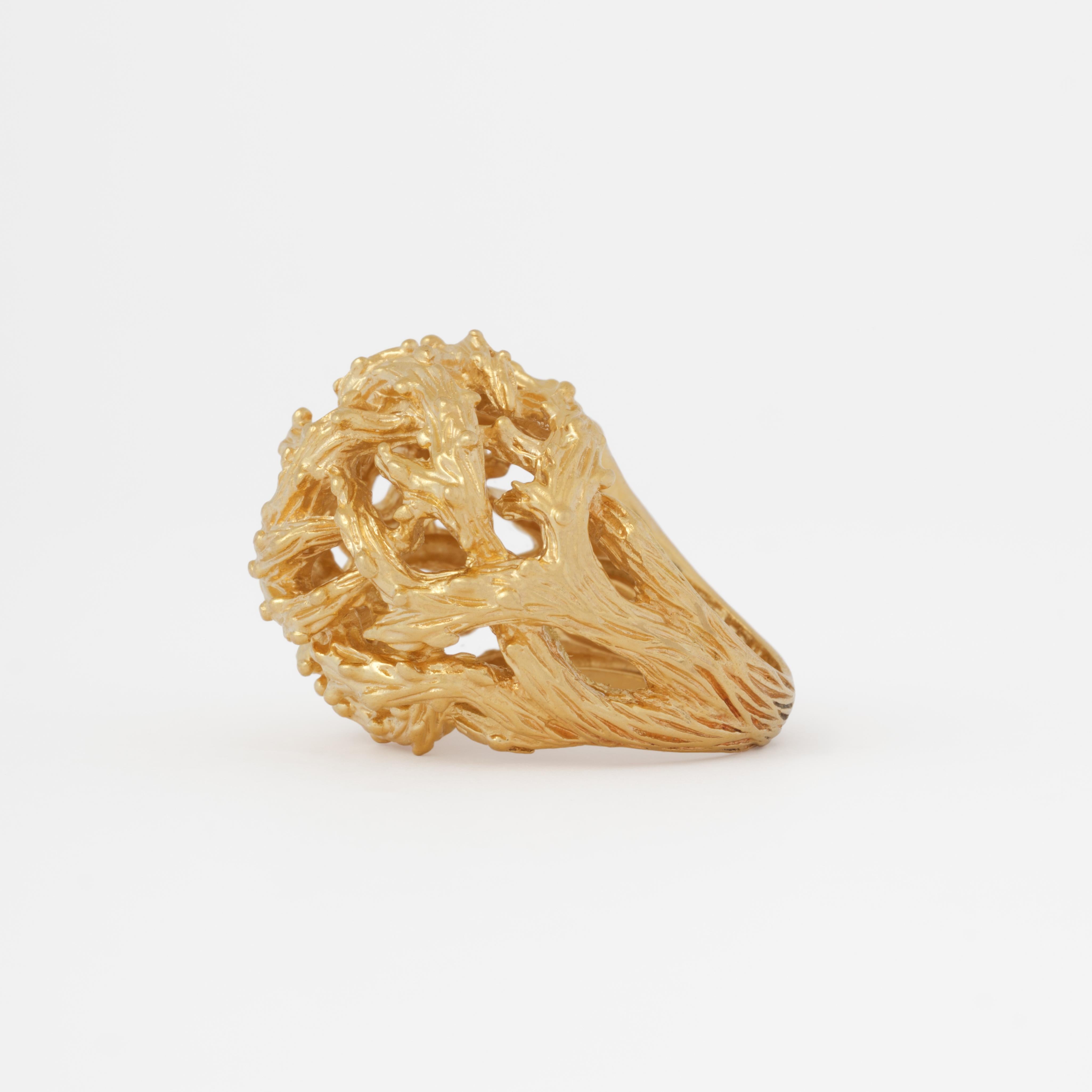 Vintage Signé Kutchinsky Or Jaune 18k Bague 