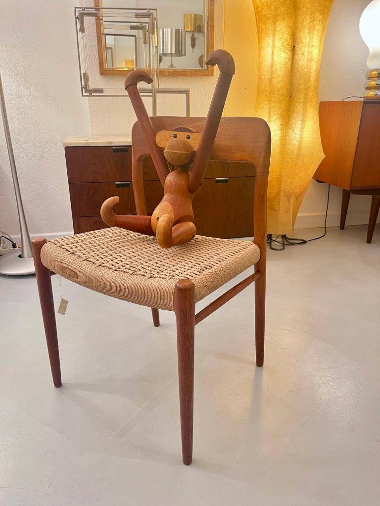Vintage Signed Largest Teak Articulated Monkey by Kay Bojesen, Denmark ca. 1952 For Sale 6