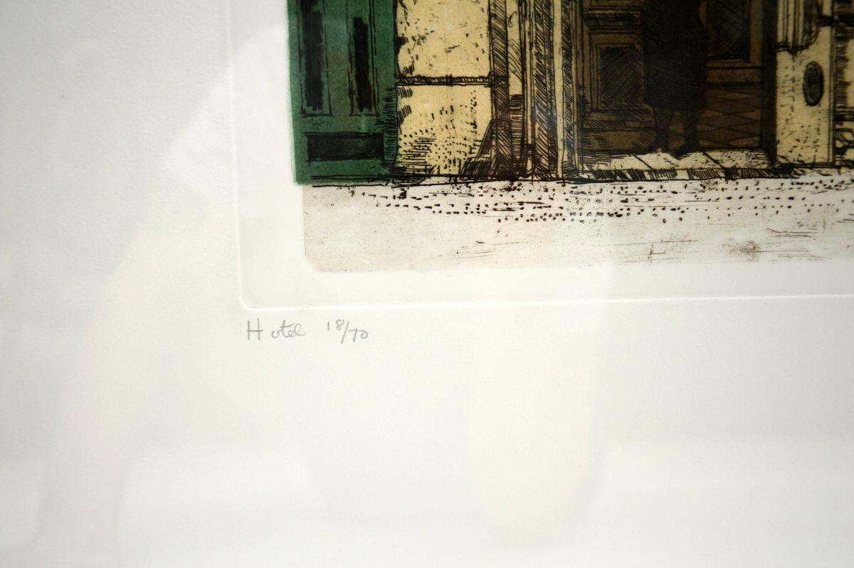 Signierte Lithographie von Richard Beer, Vintage (Britisch) im Angebot
