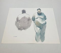 Vintage Signed Male Nude Portrait