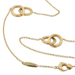 Vintage Signed Marco Bicego 18k Gold 36" Interlocking Link Necklace