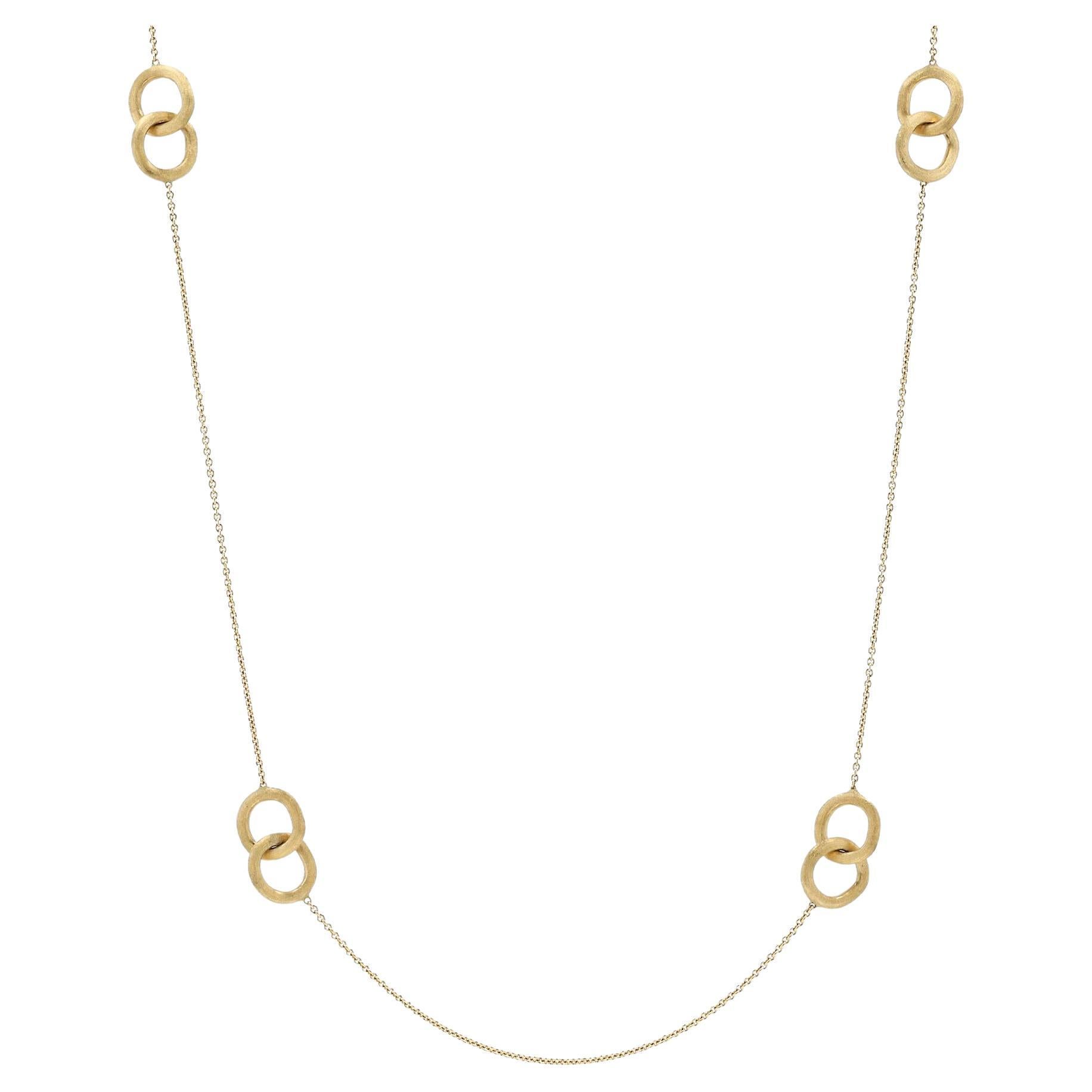 Vintage firmato Marco Bicego, collana a maglie intrecciate in oro 18k da 36".