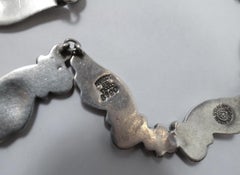 Vintage Signed Margot Mexico Sterling Silver Necklace & Earrings