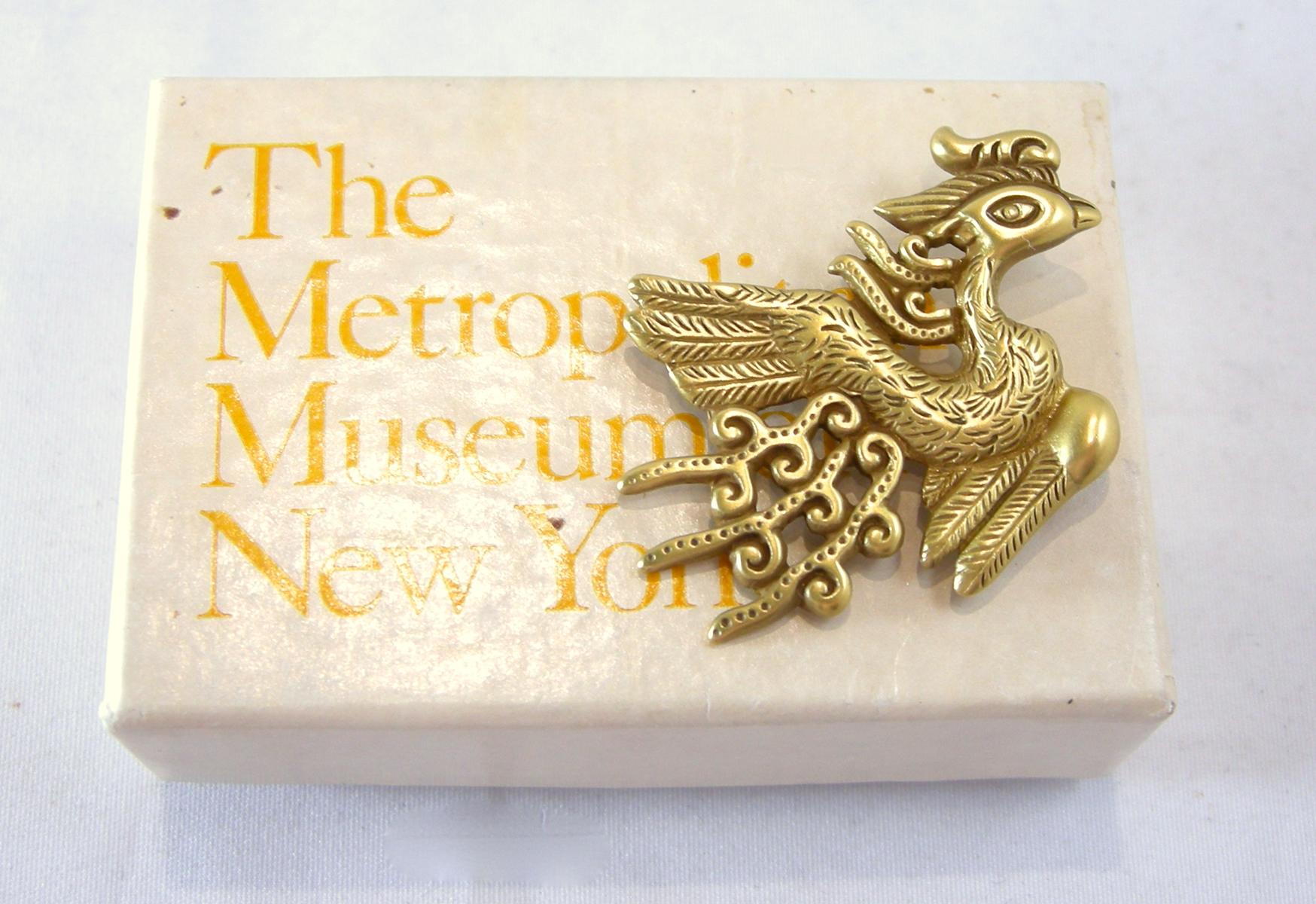 Vintage Signed MMA 1980, Metropolitan Museum of Art Phoenix Brooch-Pendant  In Good Condition In New York, NY