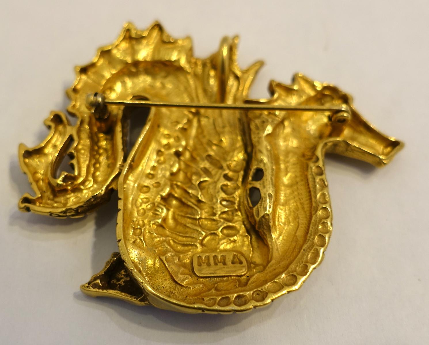 vintage dragon brooch