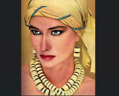Vintage Signed Monet Beaded Ad Piece Necklace, 1982