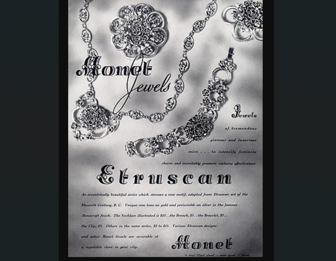 Rare goldtone and copper plated floral necklace with fold over clasp. Marked 