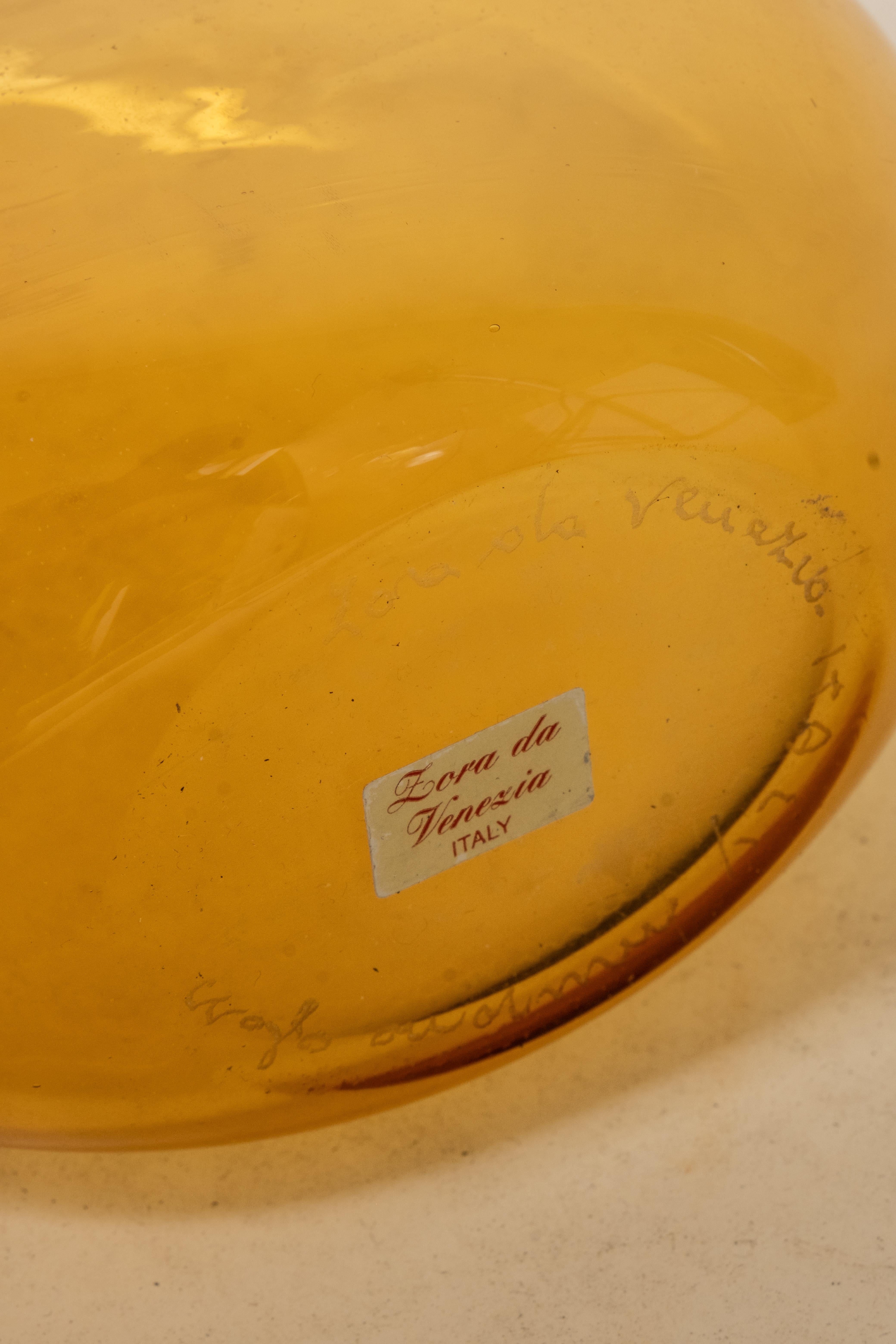 Signiertes Murano Zora Da Venezia-Kunstglas, Vintage im Angebot 3