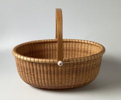 Vintage Signed Nantucket Basket with Handle