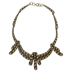 Vintage-Halskette mit Anhänger oder Kragen, signiert Napier, Sterlingsilber, modernistischer Stil