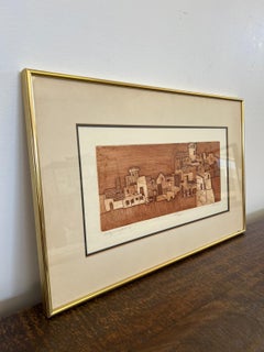 Vintage Signed, numbered and framed Soicher Marin Inc Cityscape print by David