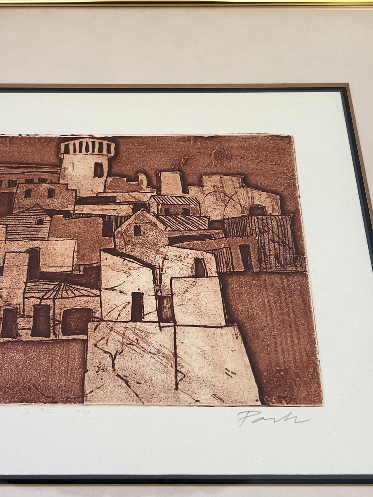 Signierter, nummerierter und gerahmter Soicher Marin Inc Cityscape-Druck von David (Ende des 20. Jahrhunderts) im Angebot