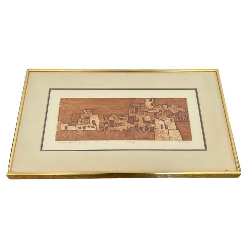 Vintage Signed, numbered and framed Soicher Marin Inc Cityscape print by David