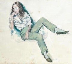 Aquarelle figurative originale signée sur papier