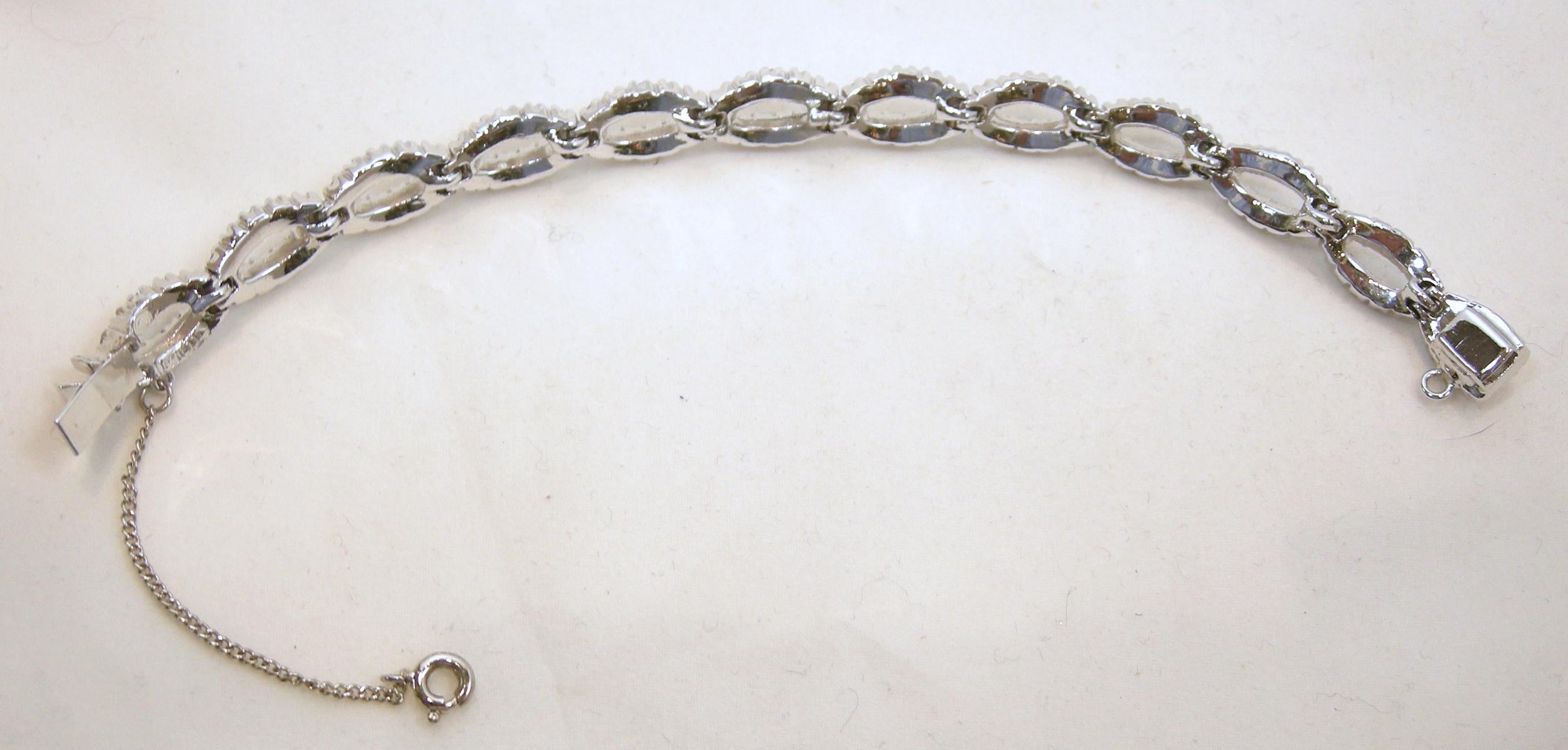 Vintage Signed Panetta Crystal Bracelet In Good Condition For Sale In New York, NY