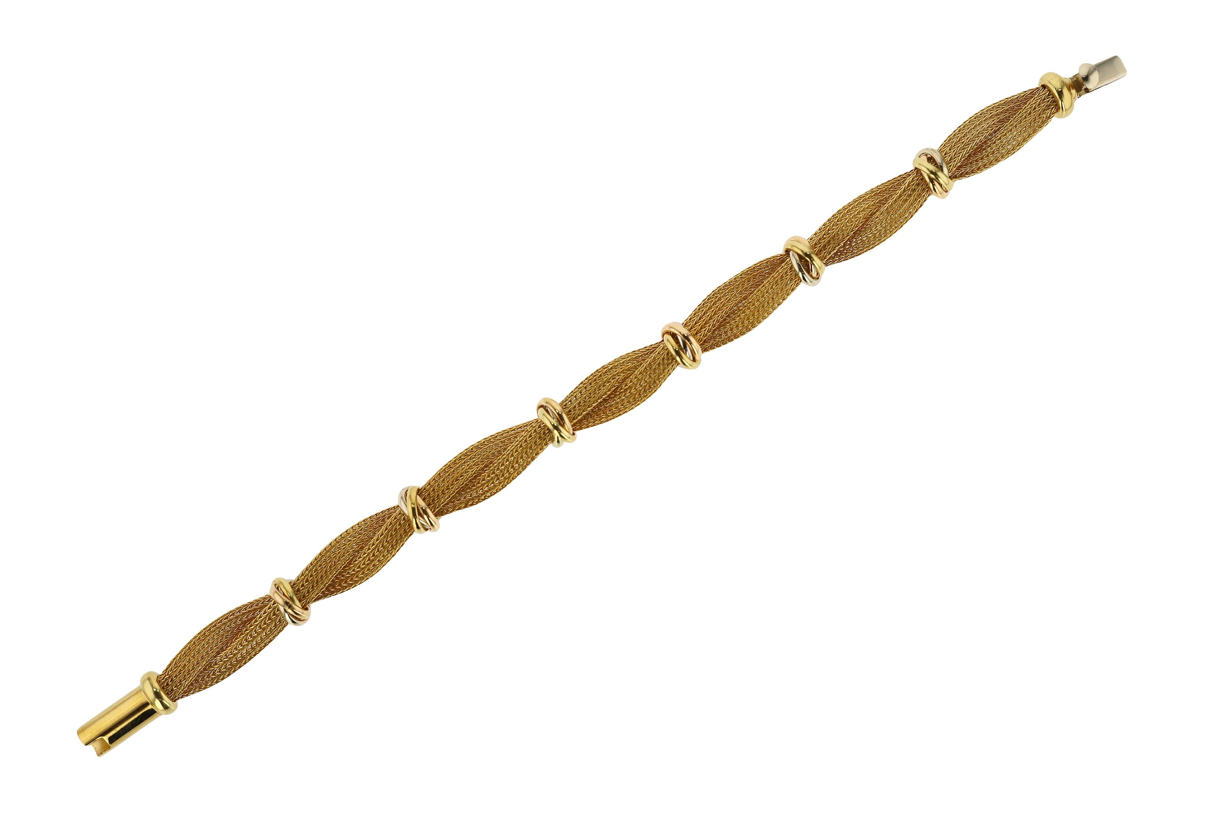 Signiertes 18 Karat Gold Mesh-Armband von Roberto Coin für Damen oder Herren im Angebot