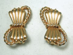 Vintage Signed Schiaparelli Bow Earrings