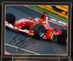 Signiertes Vintage-Foto und Zertifikat von Schumacher & Ferrari, 2002
