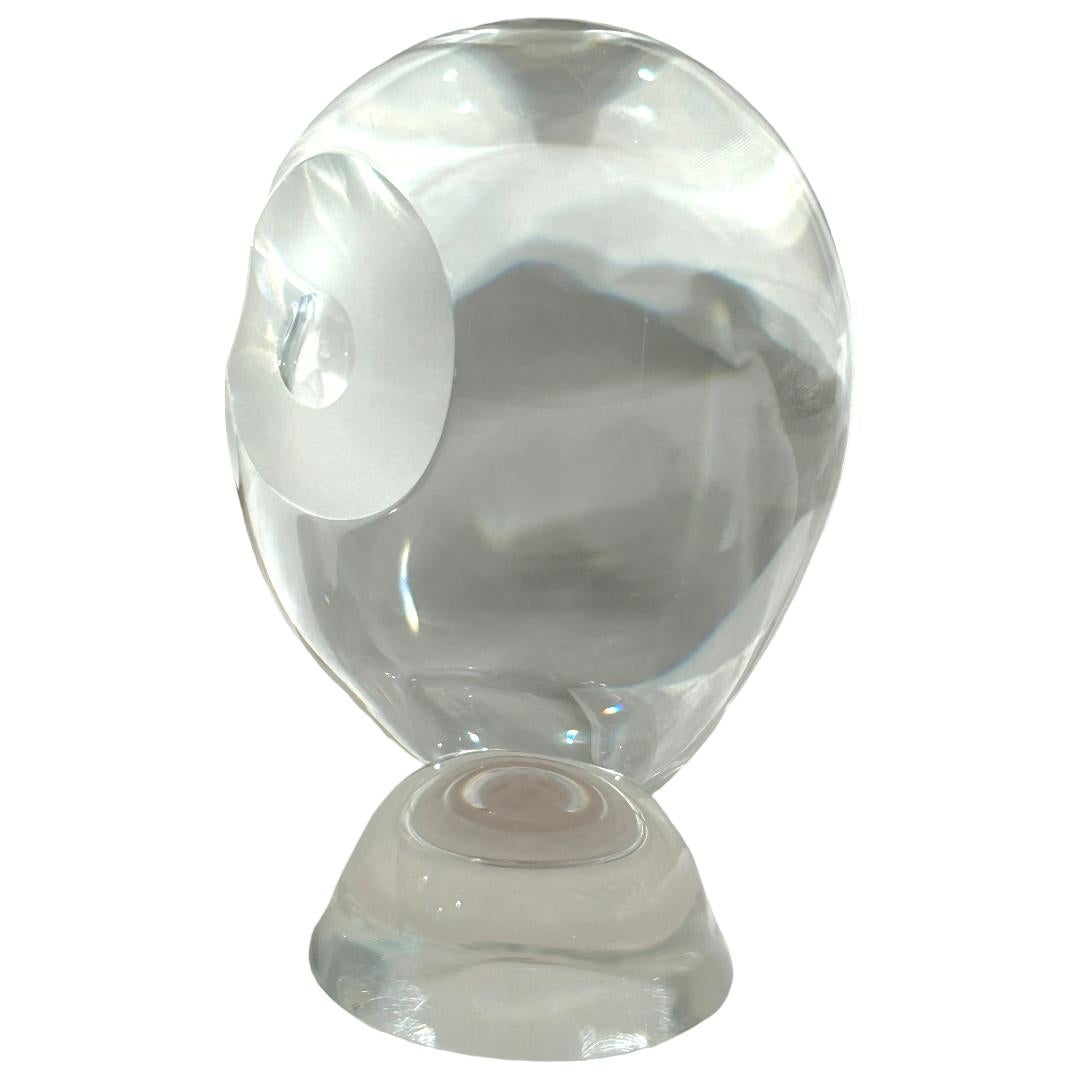 Figurine de hibou perché en cristal moderne du milieu du siècle dernier signée Steuben en vente 1