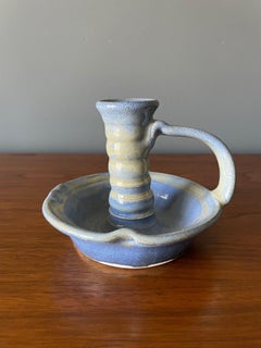 Vintage Signed Studio Crafted Chamber Stick Candle Holder, circa 1960s