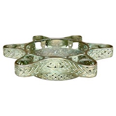 Vintage Signed Tiffany Studios Bronze Centerpiece Ring