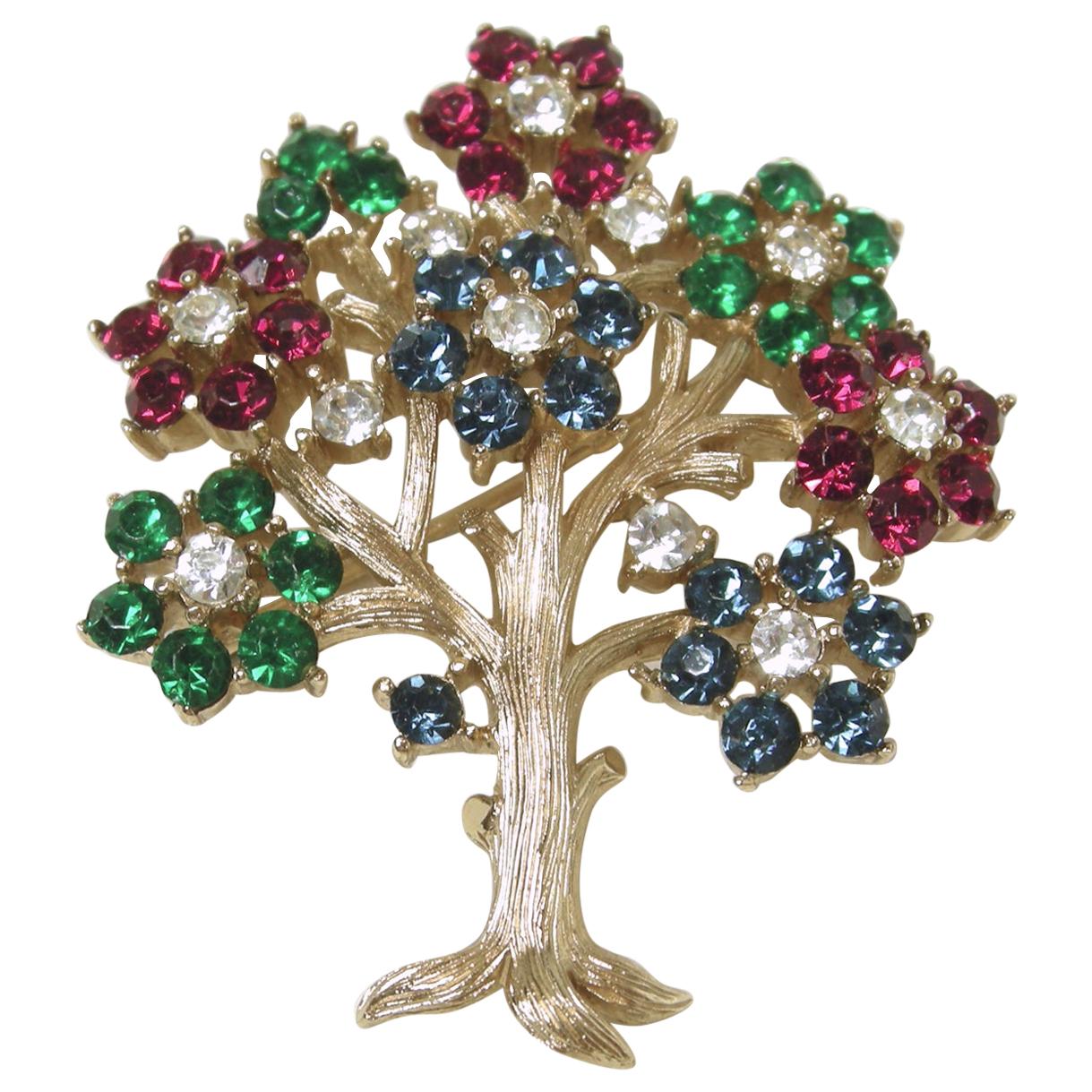 Vintage Signed Trifari ‘Tree of Life” Brooch