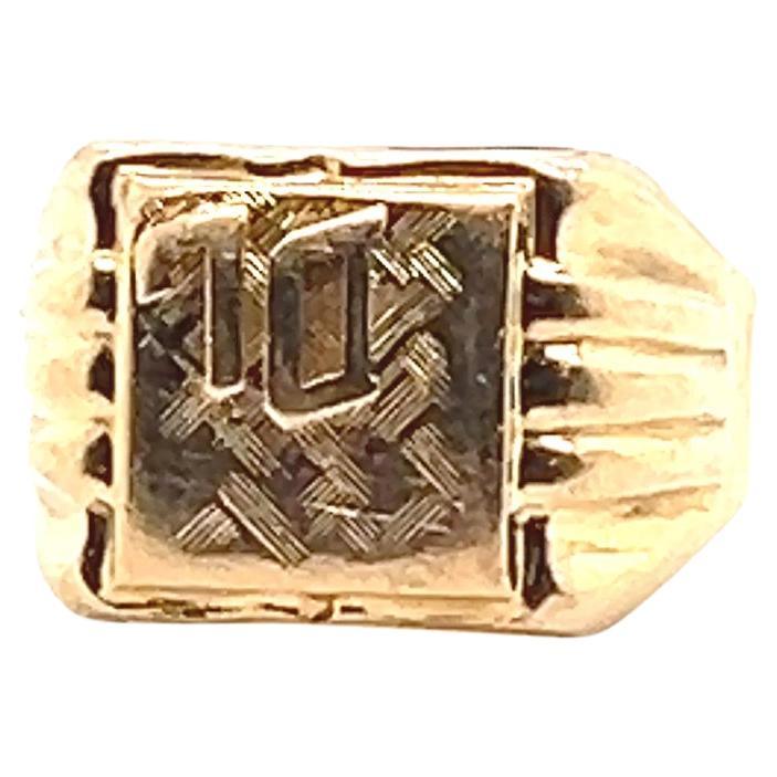 Vintage Signet in 18 Carat Yellow Gold Ring