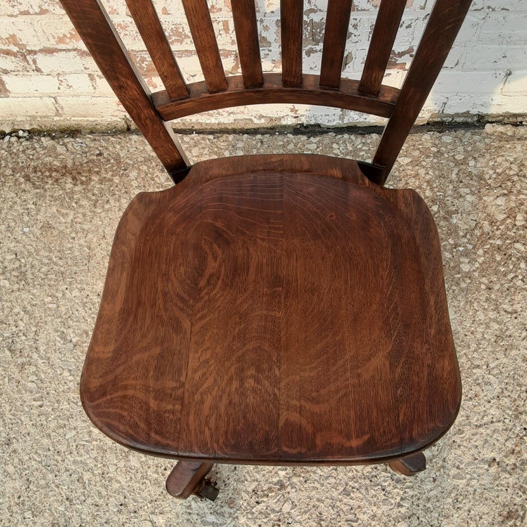 Vintage Sikes Wooden Swivel Office Chair For Sale at 1stDibs sikes