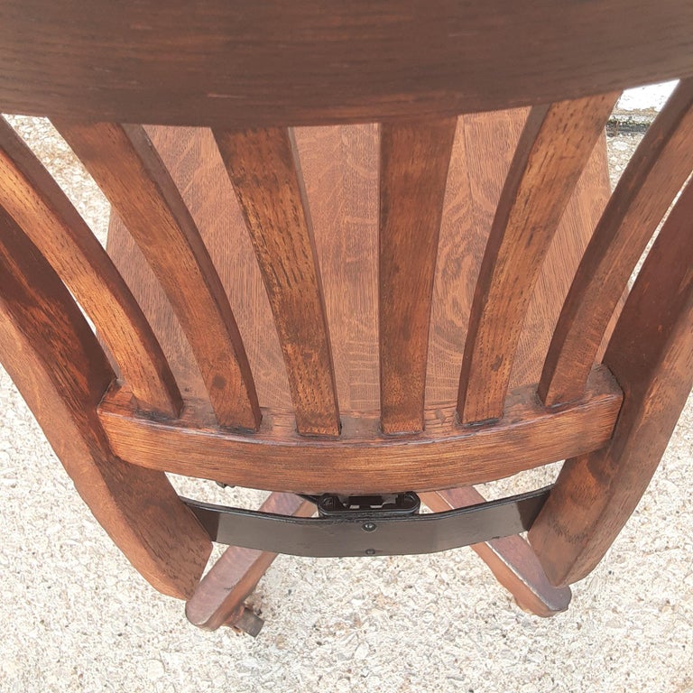 Vintage Sikes Wooden Swivel Office Chair For Sale at 1stDibs sikes