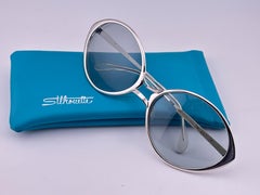 Vintage Silhouette 657 Oversized & Ultra Wide Silver Oval 1970'S Sunglasses