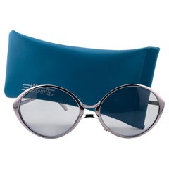 Vintage Silhouette 657 Oversized & Ultra Wide Silver Oval 1970'S Sunglasses