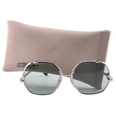 Vintage Silhouette 837 Oversized Silver 1970'S Sunglasses