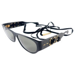 Lunettes de soleil vintage Silhouette Iconic Corset M3131 Gold Accents 1980's Austria Sunglasses