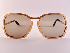 Gafas de sol vintage Silhouette Oversized Oro mate años 70
