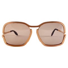 Vintage Silhouette Oversized Matte Gold 1970'S Sunglasses