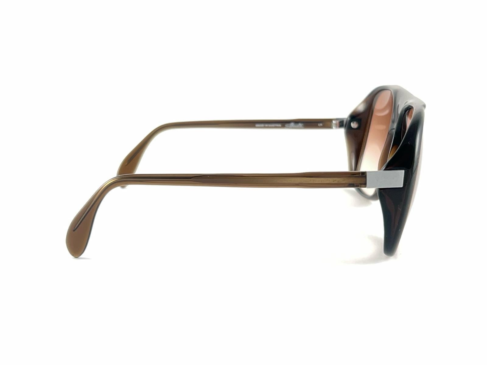 Vintage Silhouette Übergroß Mod 791 Gradient Vintage  Brown Lens 1970'S Sonnenbrille im Angebot 1