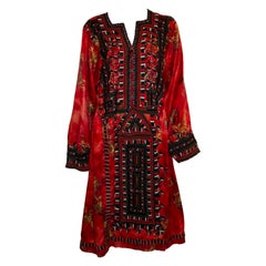 Vintage Silk Afghani Silk Dress