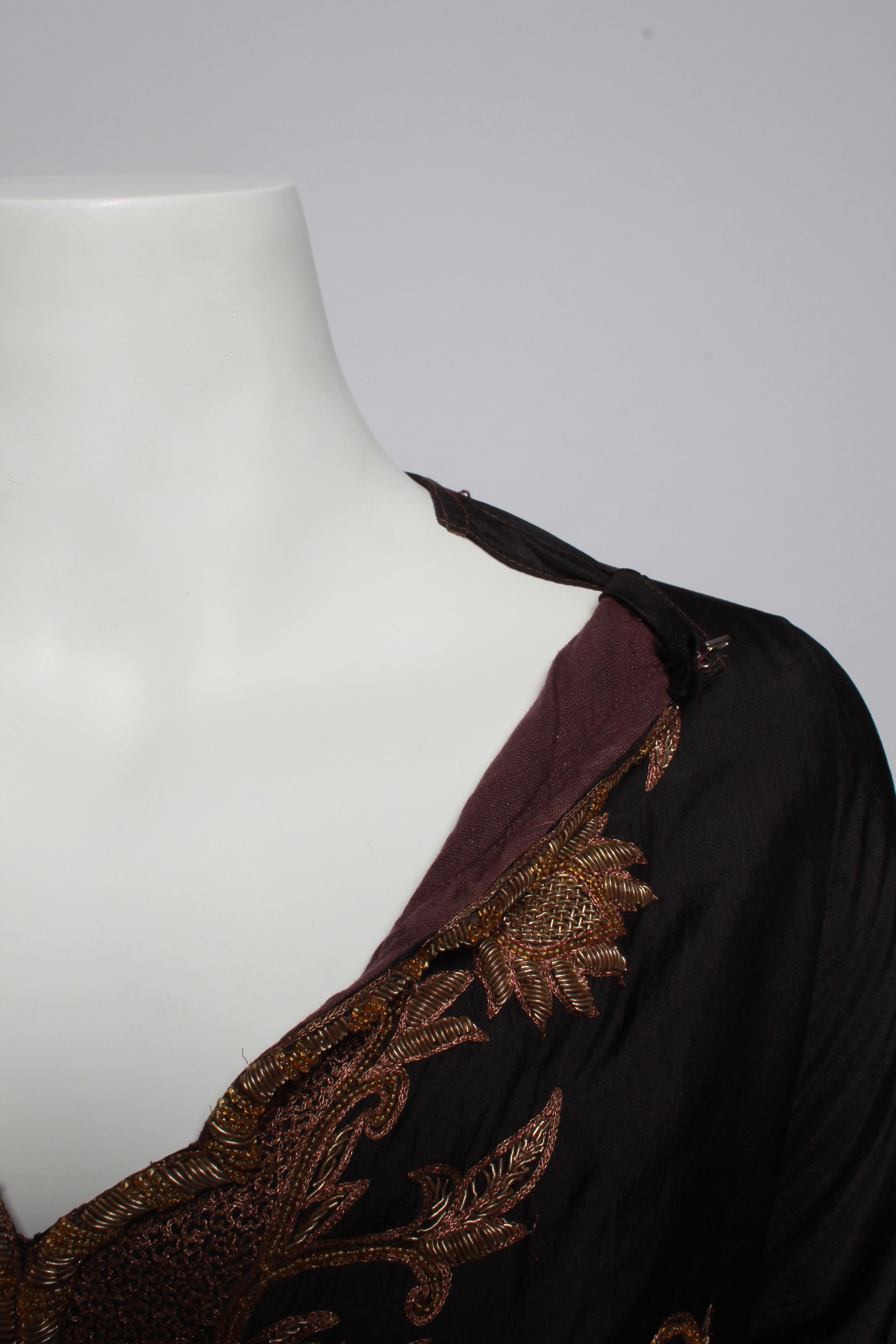 Vintage Silk and Embroidered Caftan in The style of Dries Van Noten 5