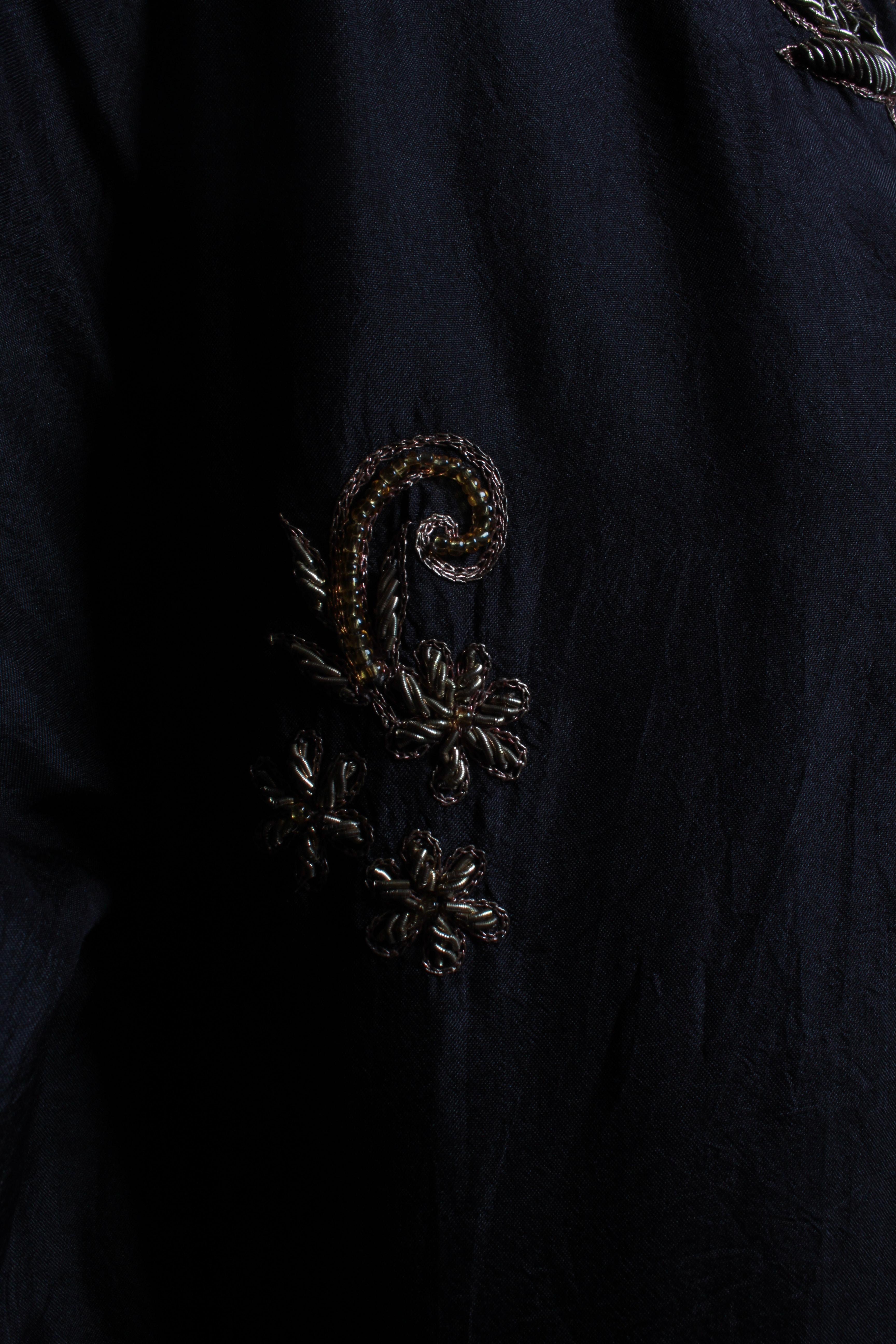 Vintage Silk and Embroidered Caftan in The style of Dries Van Noten 6