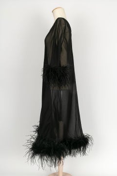 Vintage Silk and Feather Dress
