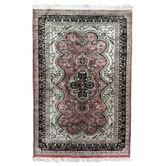 Vintage Silk and Wool Pakistani Rug