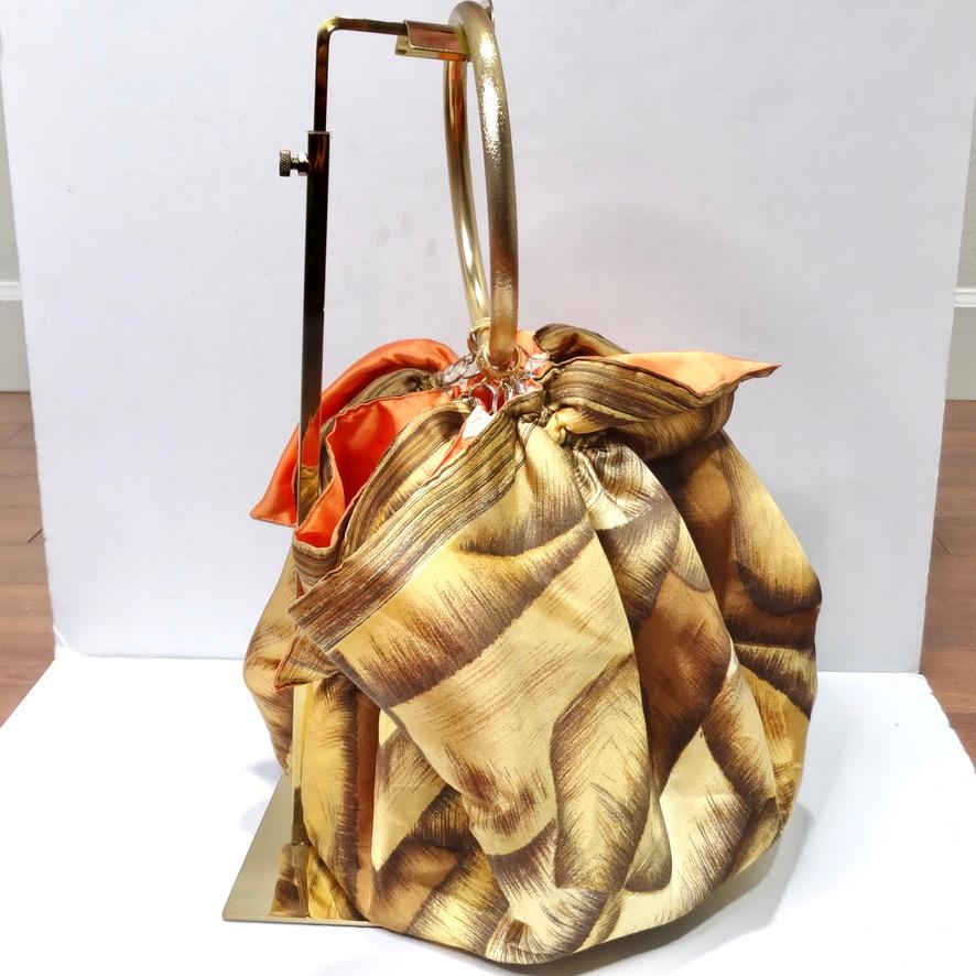 Vintage Silk Avante Guard O Ring Scarf Handbag 1