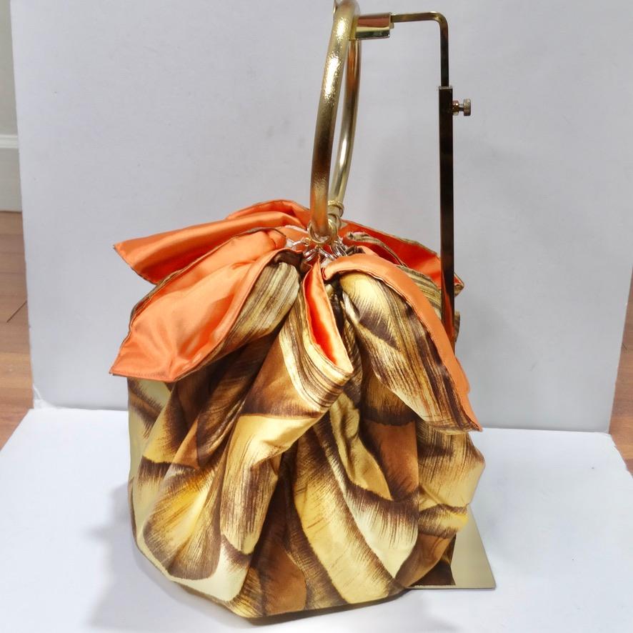 Vintage Silk Avante Guard O Ring Scarf Handbag 2